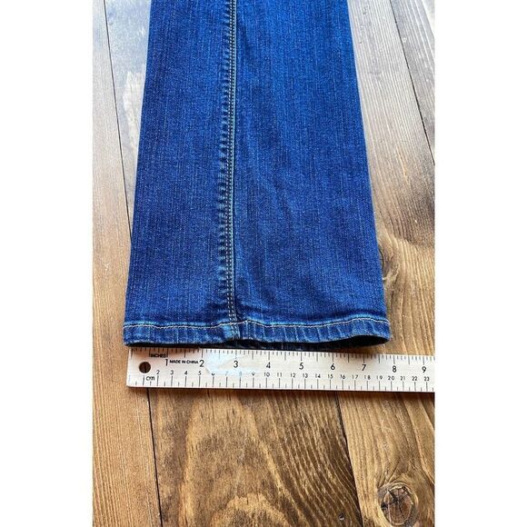 White house black market bootcut blanc jeans womens sz 4R low rise stretch denim - Picture 5 of 12